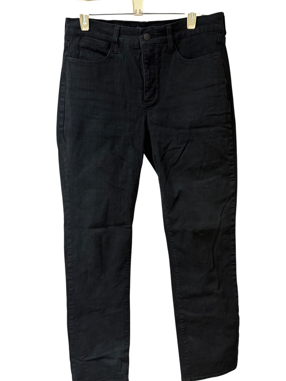 Ladies NYDJ Black Straight Leg Jeans size 8
